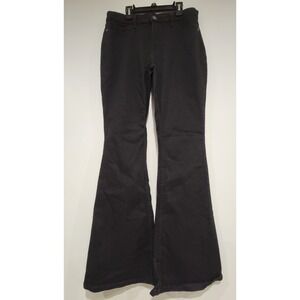 Lee Pants Women Size 12L Black Denim Jeans Flared Bottom